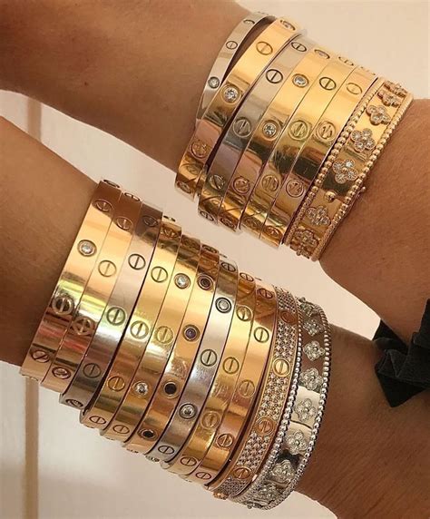 cartier love bracelet stack ideas|cartier love bracelet stacking ideas.